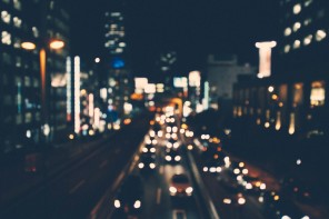 city, night, traffic