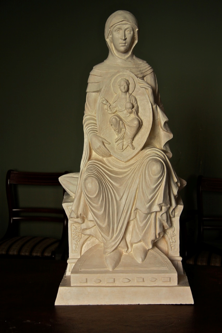 Half-size maquette for the sculpture of Our Lady of Lincoln, made by Aidan Hart.  Used with permission of artist.