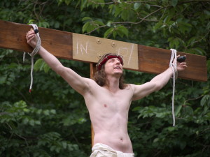 Truly a theatre of the embodied Word - Jesus crucified, York Mystery Plays, 2010.