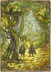 lotr-card-2014-treebeard-hobbits